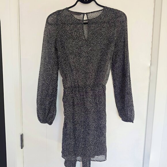 Zara Trafaluc Sheer Polka Dot Wrap Dress US S - Picture 4 of 5